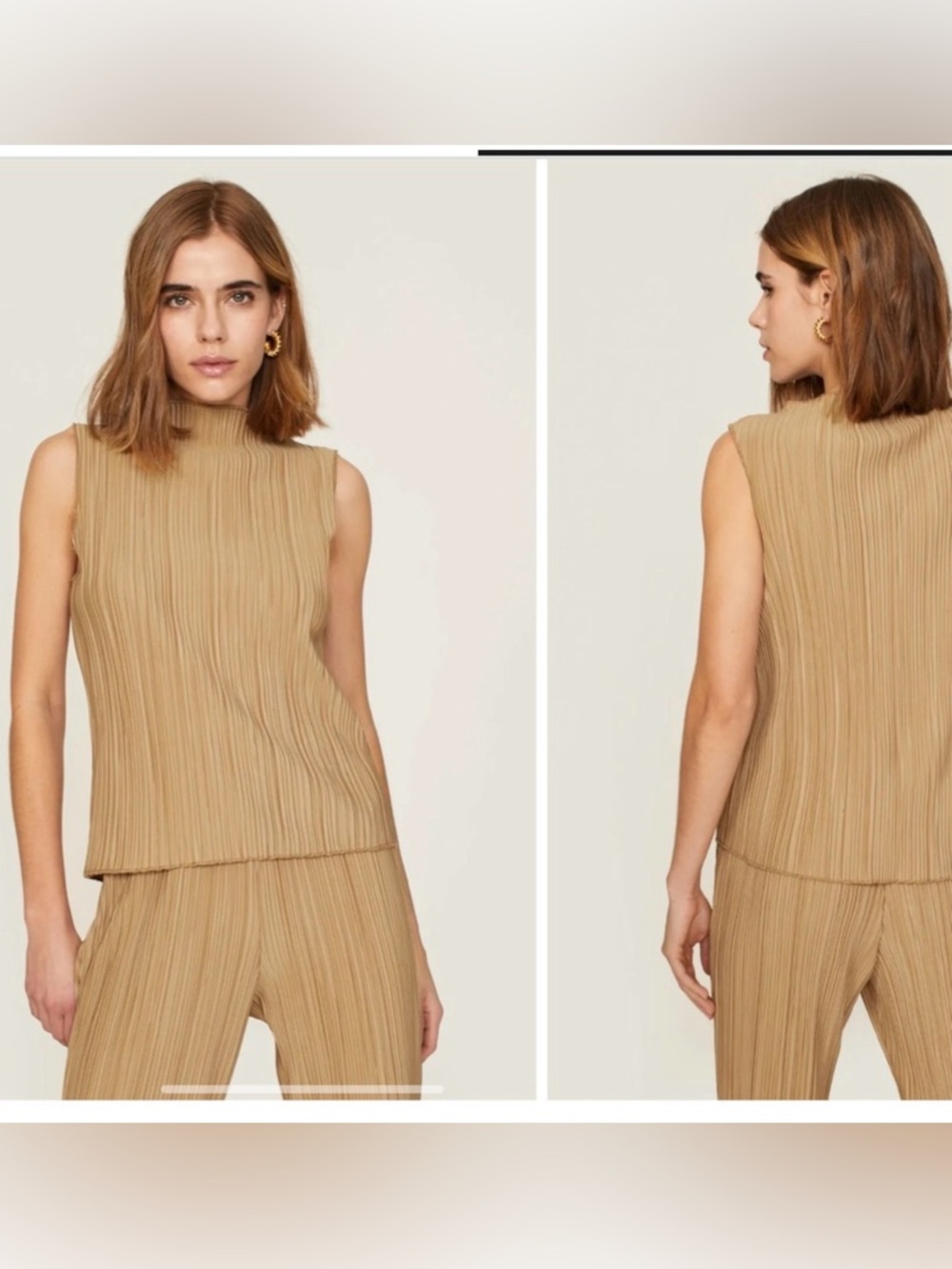Anine Bing Sleeveless Pleated Set
